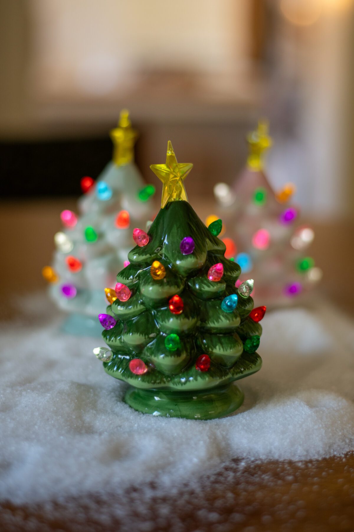 Miniature ceramic Christmas trees