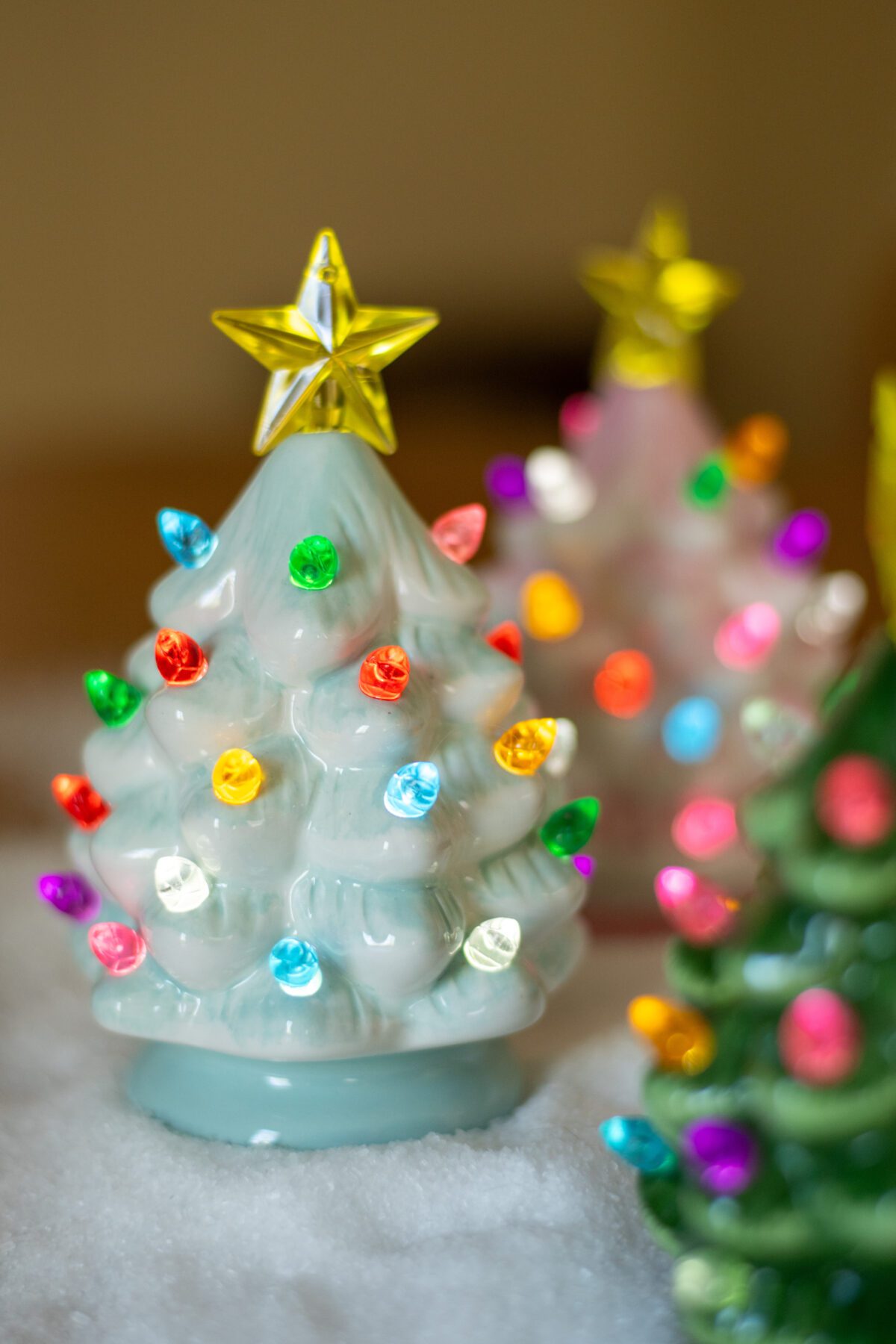 Miniature ceramic Christmas trees