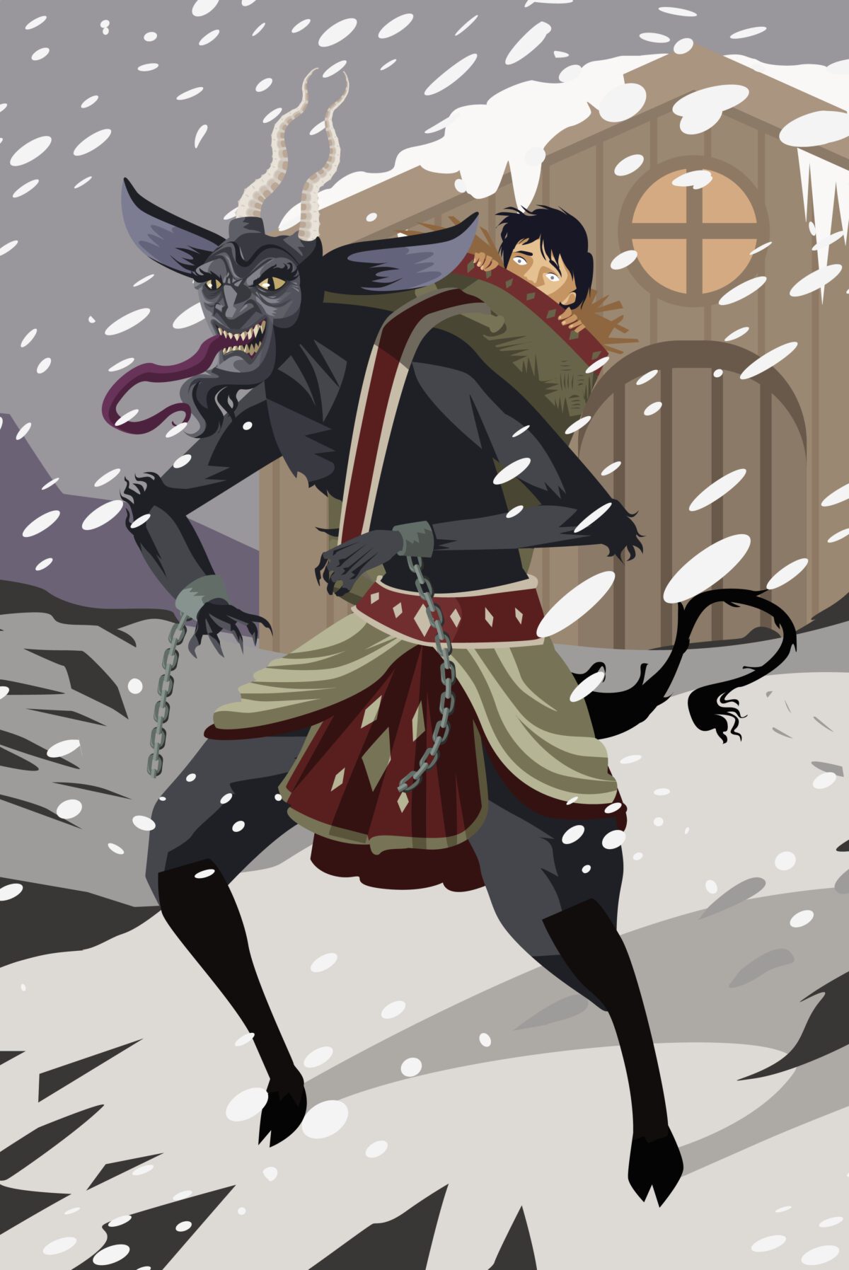 Illustration of Krampus, the Christmas Demon