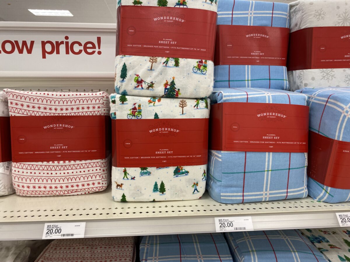 Target holiday flannel sheets. 