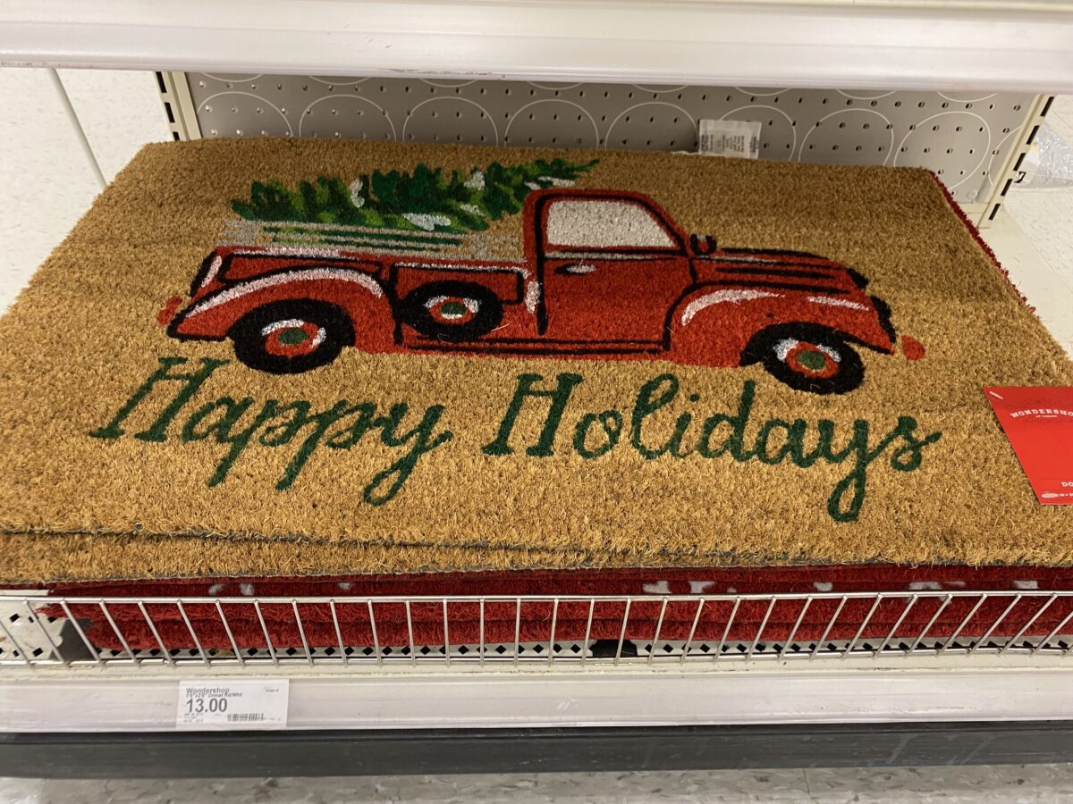 Christmas door mat