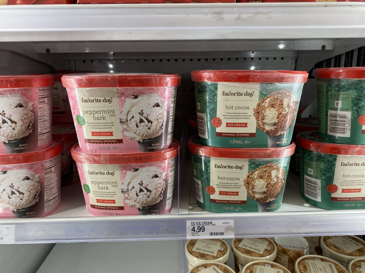 Tubs of Christmas ice cream