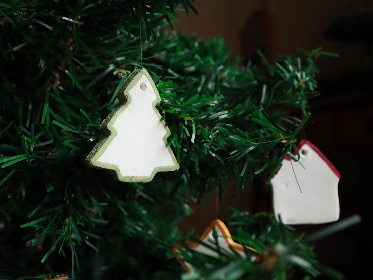 Baking soda dough Christmas ornaments