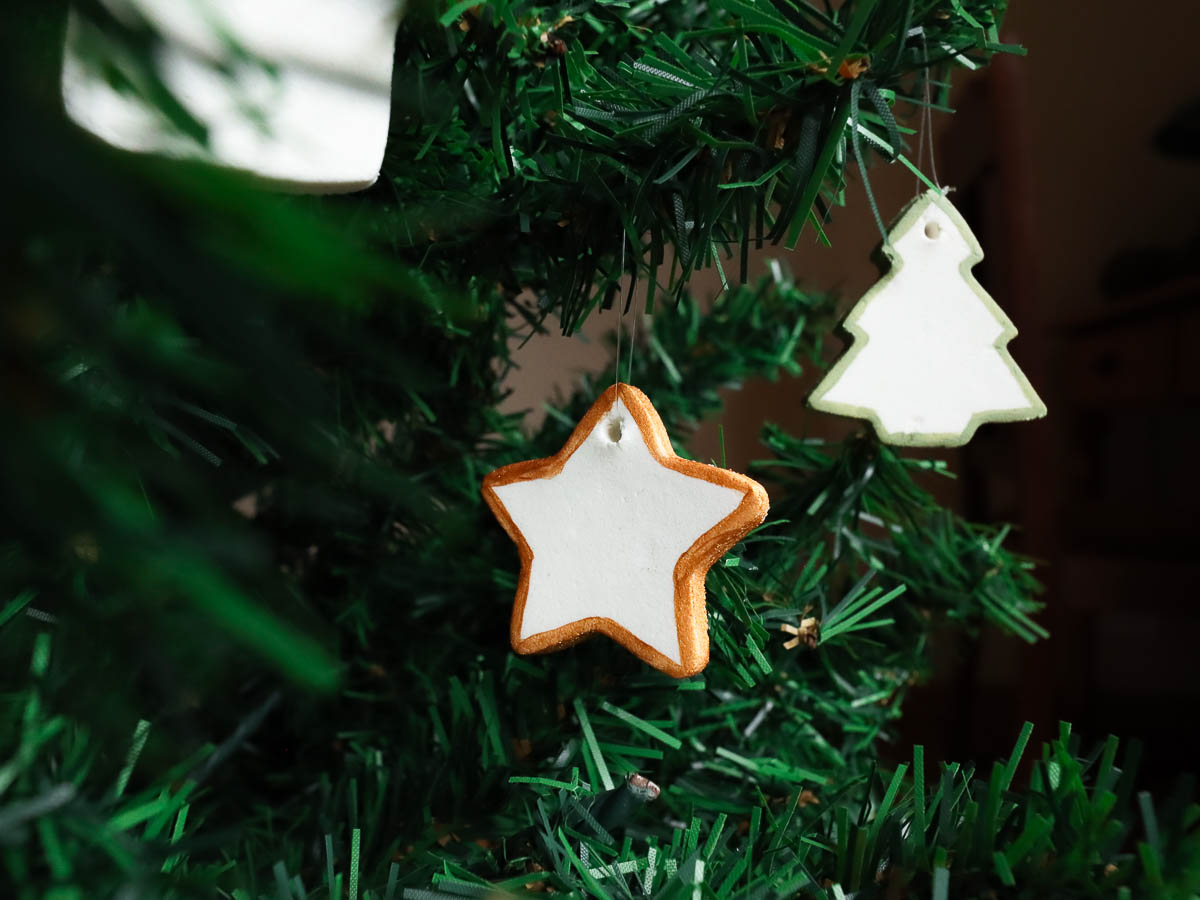 Baking soda dough Christmas ornaments