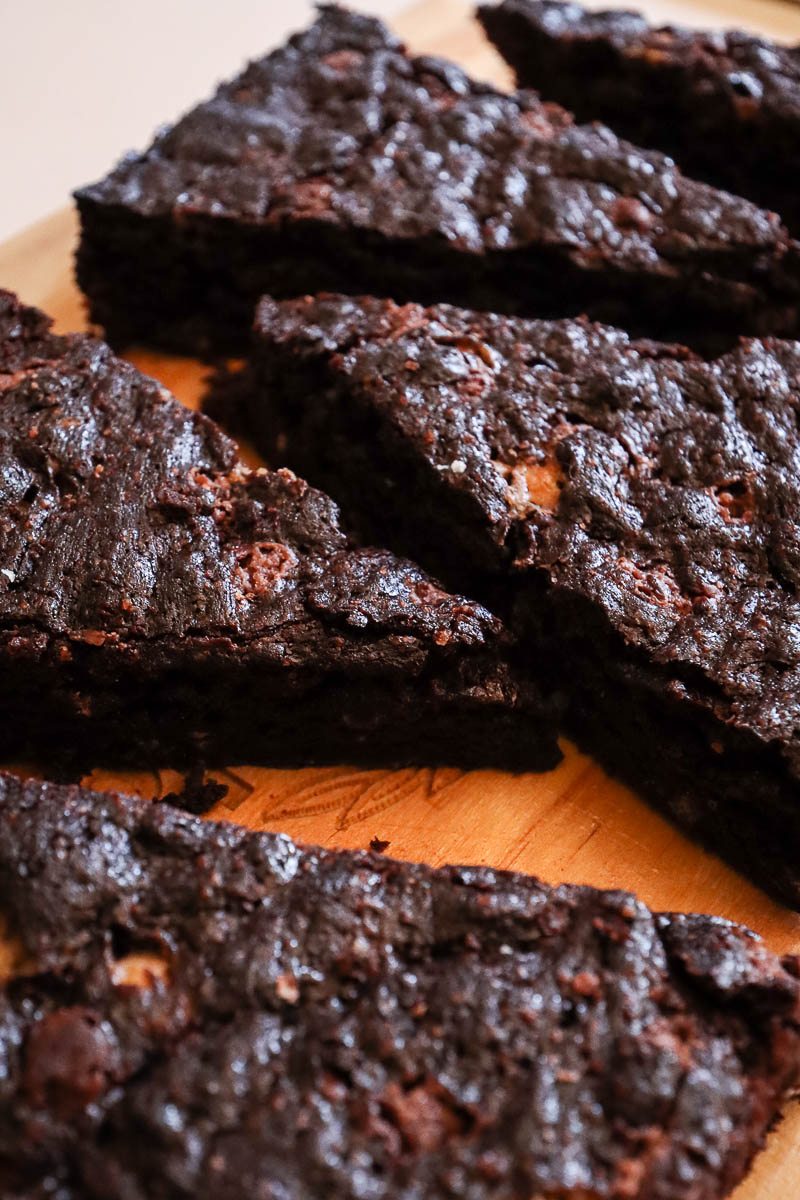 Brownies cut into triangles