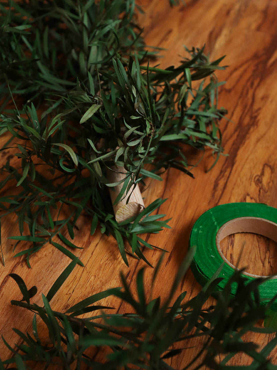 Greenery and floral tape